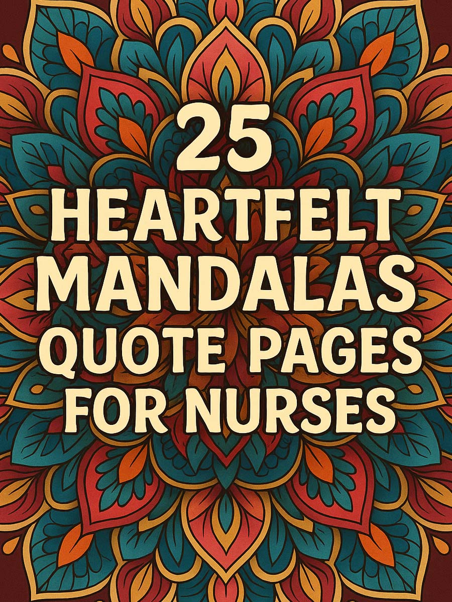 Mandalas for Nurses – 25 Heartfelt Quote Pages