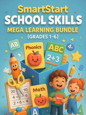 SmartStart School Skills – 814-Page Mega Learning Bundle (Grades 1–6)